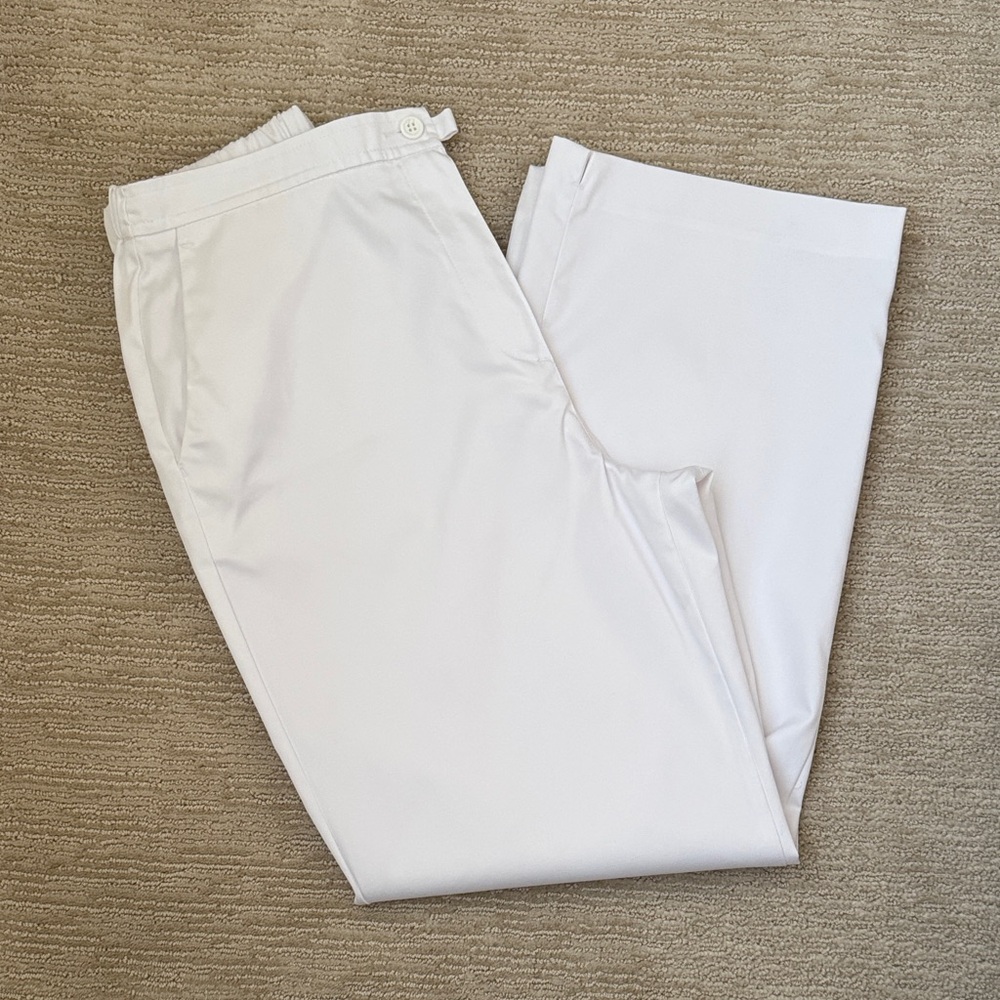 CB Collections White Wide Leg Pants, Size 12 short. - Picture 4 of 11